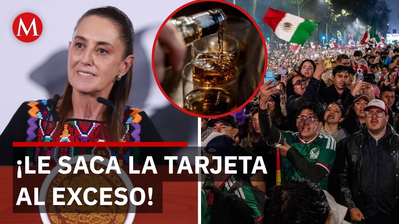 Sheinbaum llama a los aficionados a "no pasarse" con el alcohol ante Inglaterra