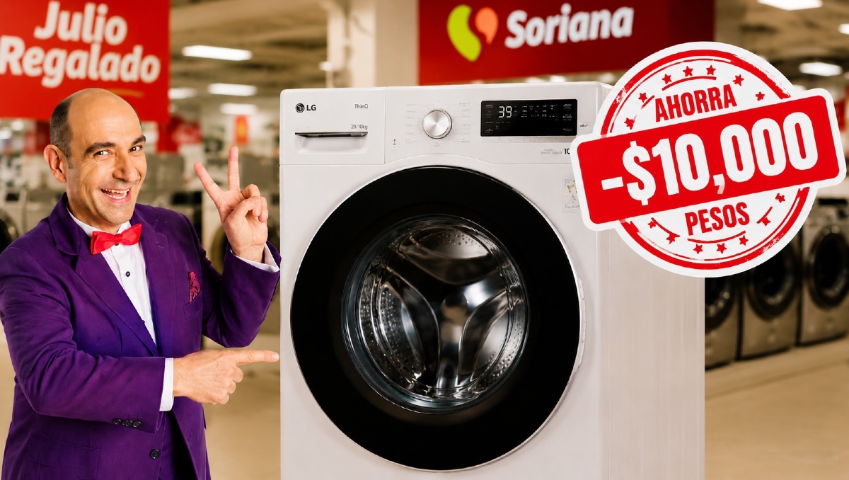 Soriana remata lavadora LG con secadora: 10 mil pesos menos | IA DISCOVER