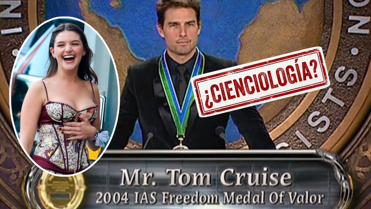 Tom Cruise en la Iglesia de la Cienciología recibiendo una medalla de valor │ Foto: Especial