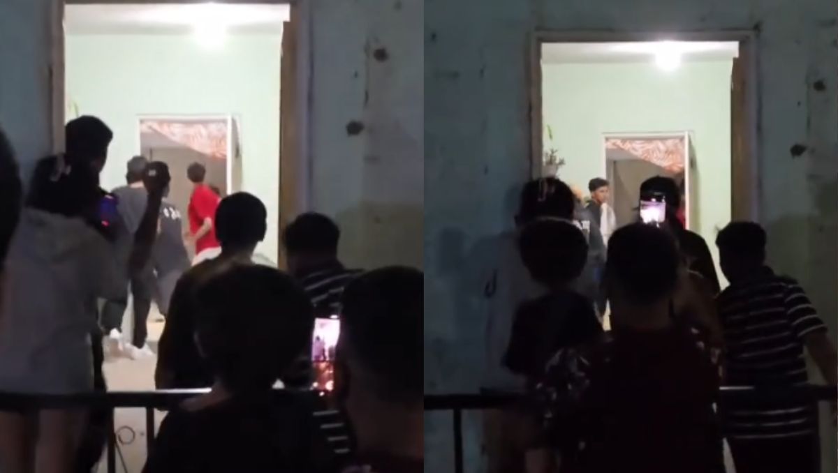 Tras viralizarse acoso a adultos mayores, vecinos atacan la casa del presunto responsable. | Video de Facebook por Luis Quirino