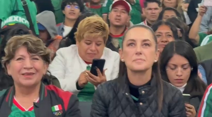 Claudia Sheinbaum reacciona al triunfo de Inglaterra. | Foto: Captura de pantalla