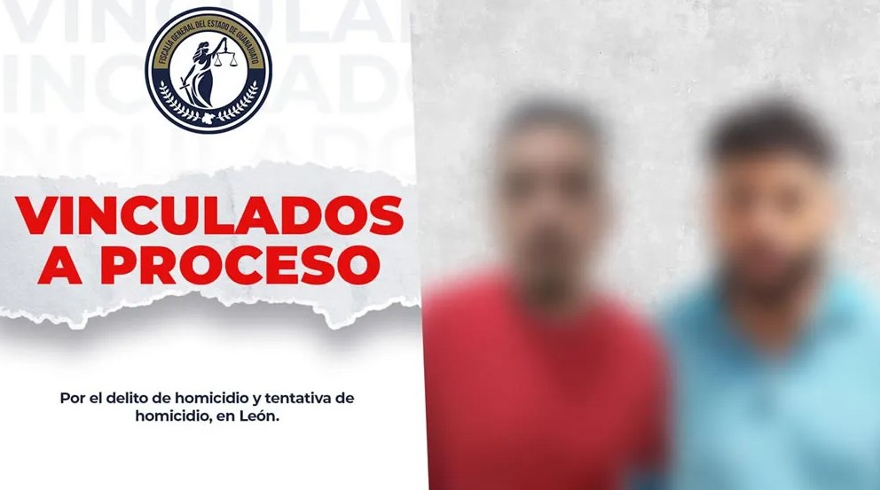 Los hombres fueron identificados como Iván Ramón “N” y Adrián Ismael “N”. | Fiscalía General del Estado de Guanajuato
