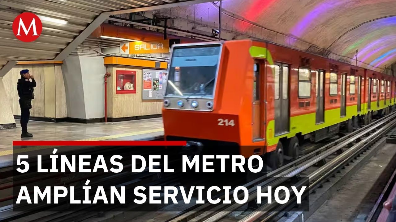 Metro amplía horario hasta la 1 de la madrugada en 5 líneas para aficionados tras partido