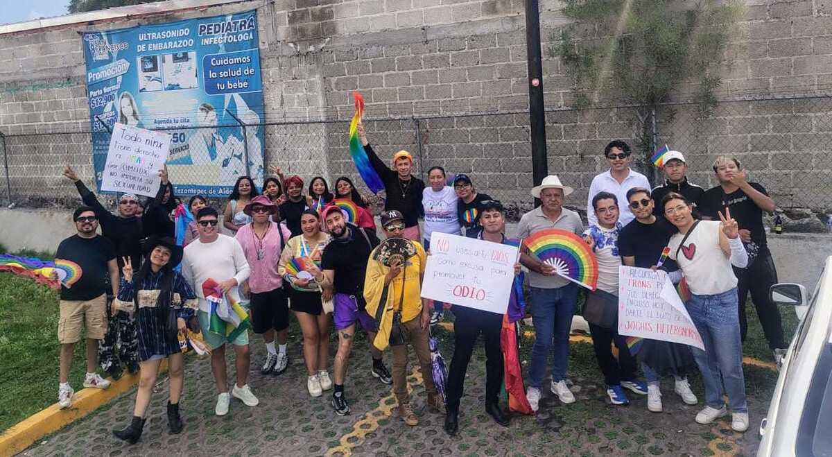 Realizan Marcha del Orgullo en Tezontepec  de Aldama. (Francisco Villeda)