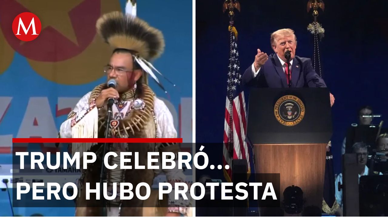 Trump celebra la independencia entre protestas y críticas
