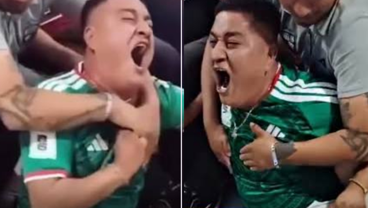 Aficionado mexicano llora por la derrota de México (Foto: Especial)