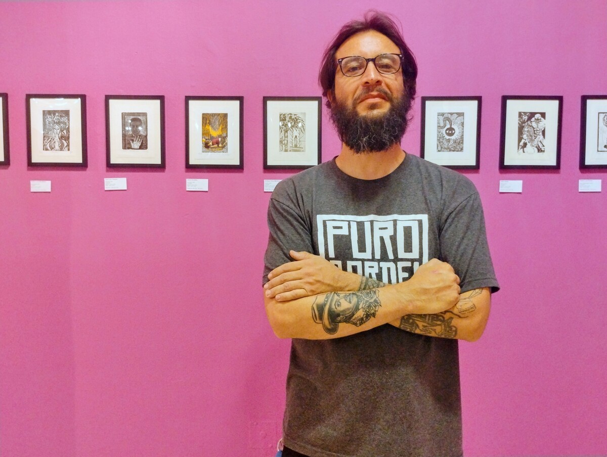 Arón Venegas, artista, gestor cultural. (Foto: Vicente Gutiérrez)