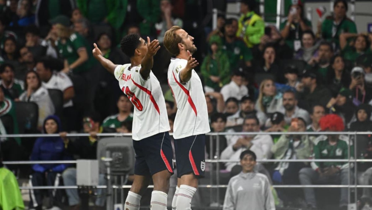 Harry Kane y Jude Bellingham en partido de México contra Inglaterra (Ariana Pérez)