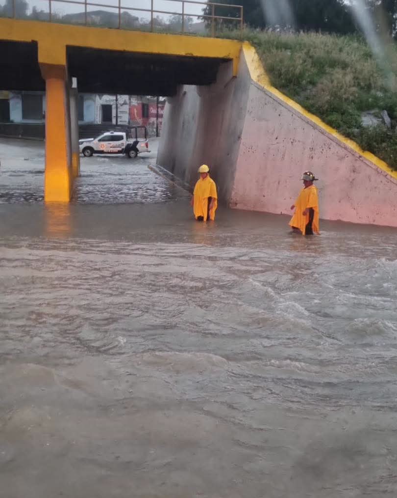 Inundaciones por lluvias en Hidalgo. (Cortesía)