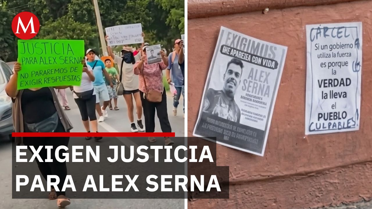 Protestan por asesinato de Alex Serna durante partido México-Inglaterra en Guerrero