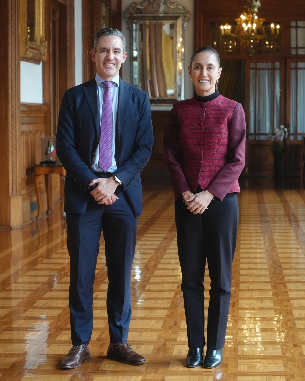 Visita del director ejecutivo y fundador de Nubank, David Vélez Osorno, en Palacio Nacional. | Foto: @Claudiashein