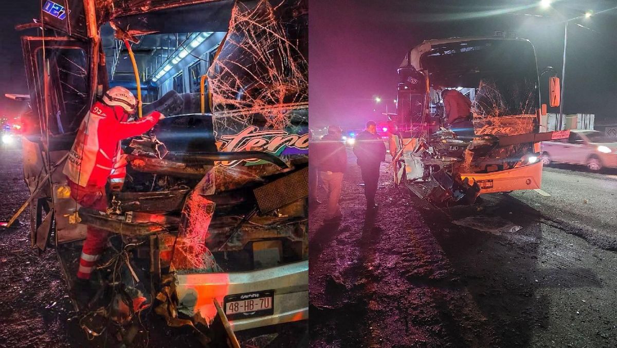 Por el accidente, ninguna persona requirió ser atendida en un hospital. | Foto: Cruz Roja Mexicana