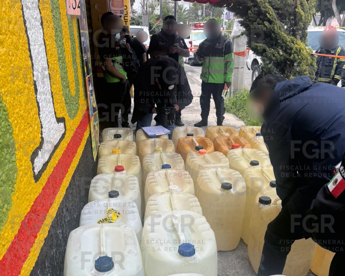 En el lugar fueron asegurados 45 bidones con 50 litros cada uno de hidrocarburo. | Especial