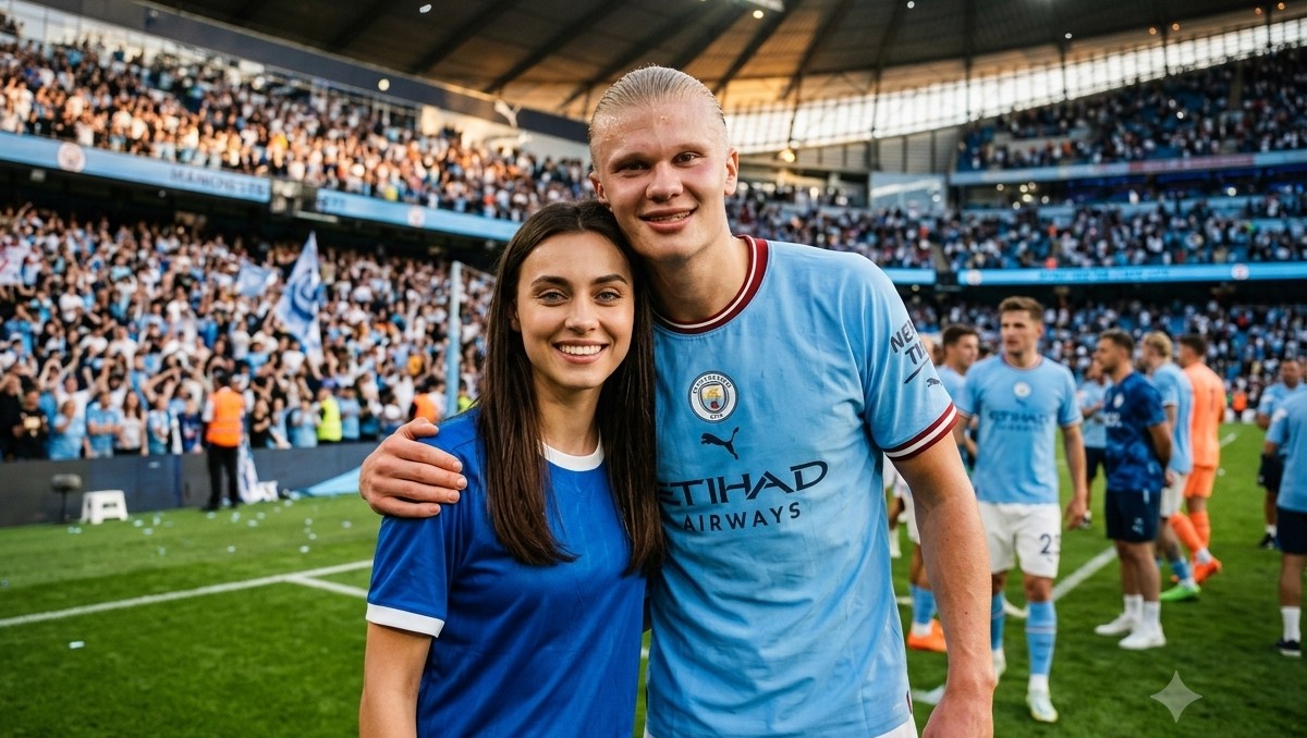 Foto con IA junto a Erling Haaland: prompt del Mundial 2026. | FOTO: MILENIO