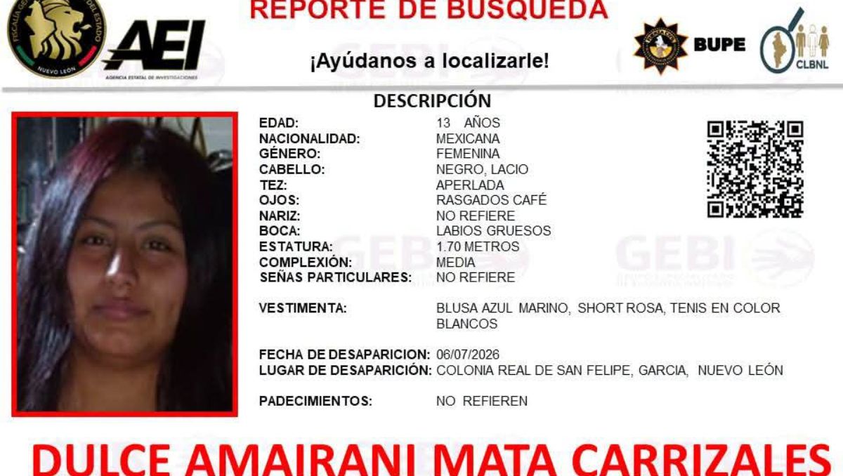 La joven desapareció el lunes 6 de julio | Especial