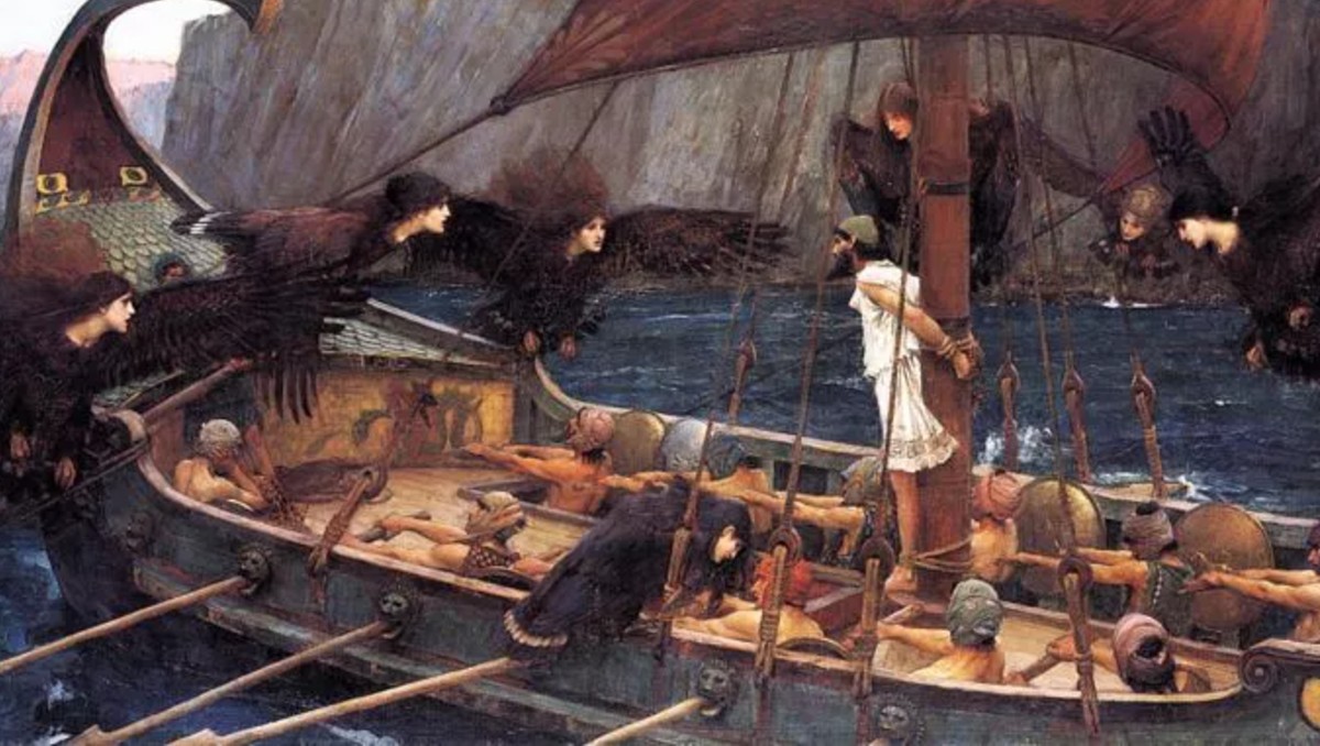 Odiseo y las sirenas. | Obra de John William Waterhouse
