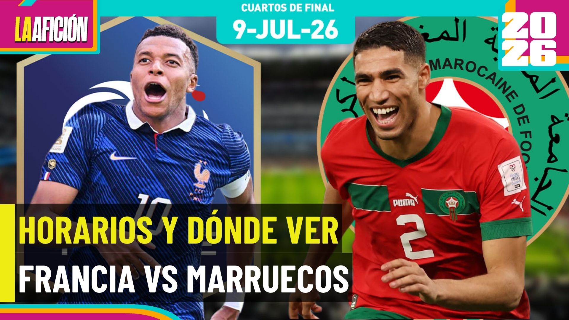 A qué hora y dónde ver el partido de cuartos de final Francia vs Marruecos
