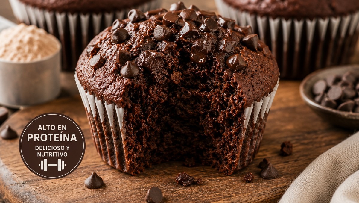 Imagen ilustrativa de muffin de chocolate (IA)