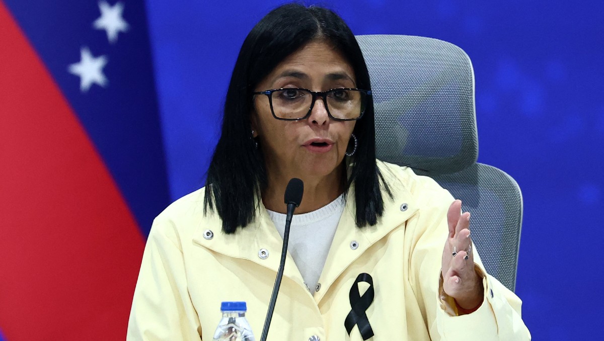 La mandataria interina comentó la situación durante un mensaje por Venezolana de Televisión | Foto: AFP