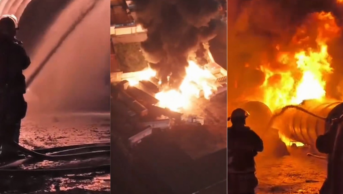 Se trató de un incendio cuyas llamas fueron vistas desde distintas partes de Guadalajara (Tomada de x.com/PCJalisco/)