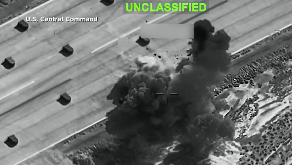 Captura de pantalla, tomada de un vídeo compartido por el Comando Central Militar de Estados Unidos. | Foto: AFP