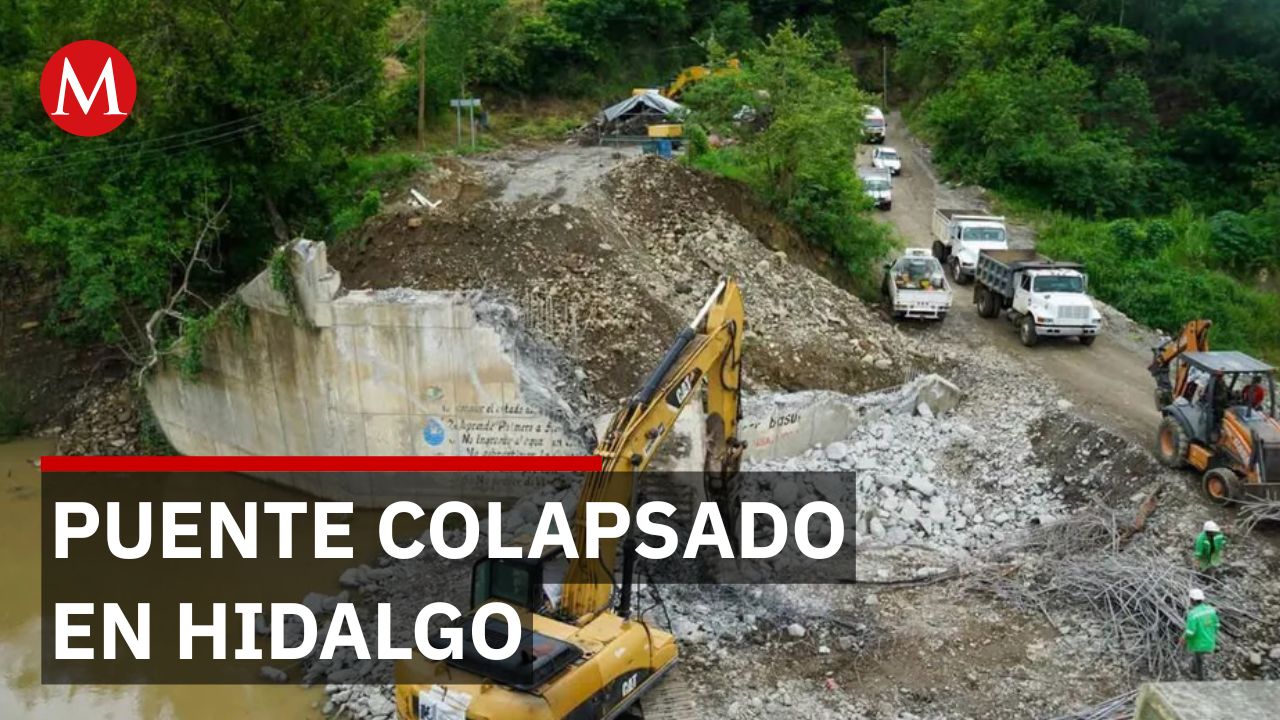 Colapso del Puente Garcés deja aislados a pueblos de la Huasteca, Hidalgo