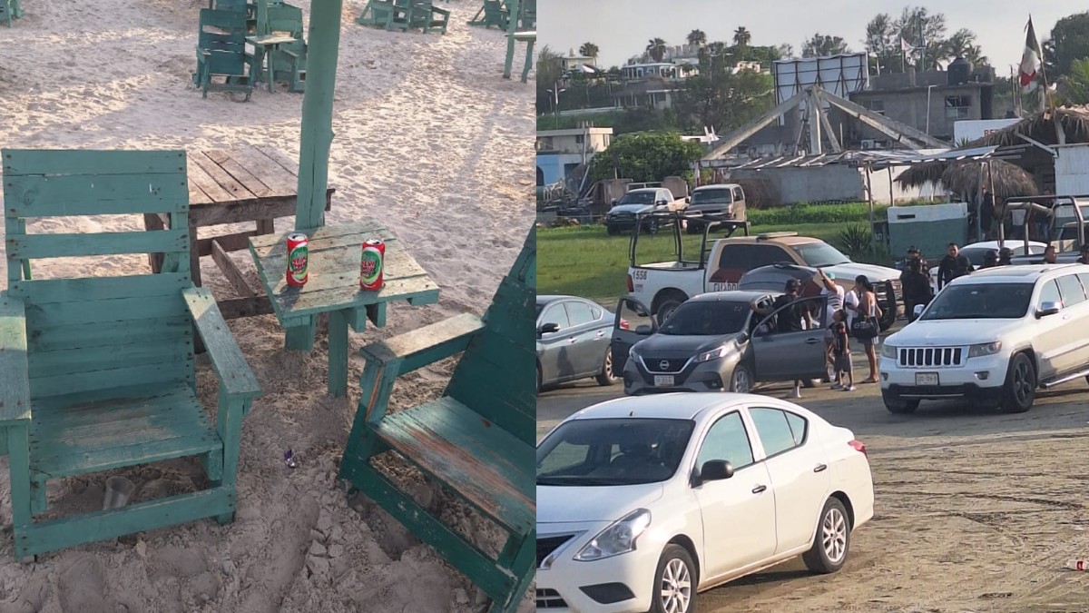 Elementos de seguridad desplegaron un operativo en playa Miramar tras el asalto a una tienda OXXO en Ciudad Madero.