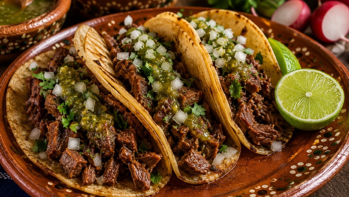 Imagen ilustrativa de tacos de suadero (IA)