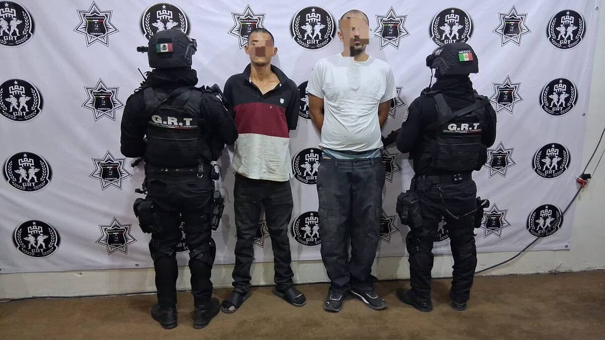 En Torreón, detienen a tres hombres por riña en ejido La Partida. | Foto: cortesía de la DSPM.
