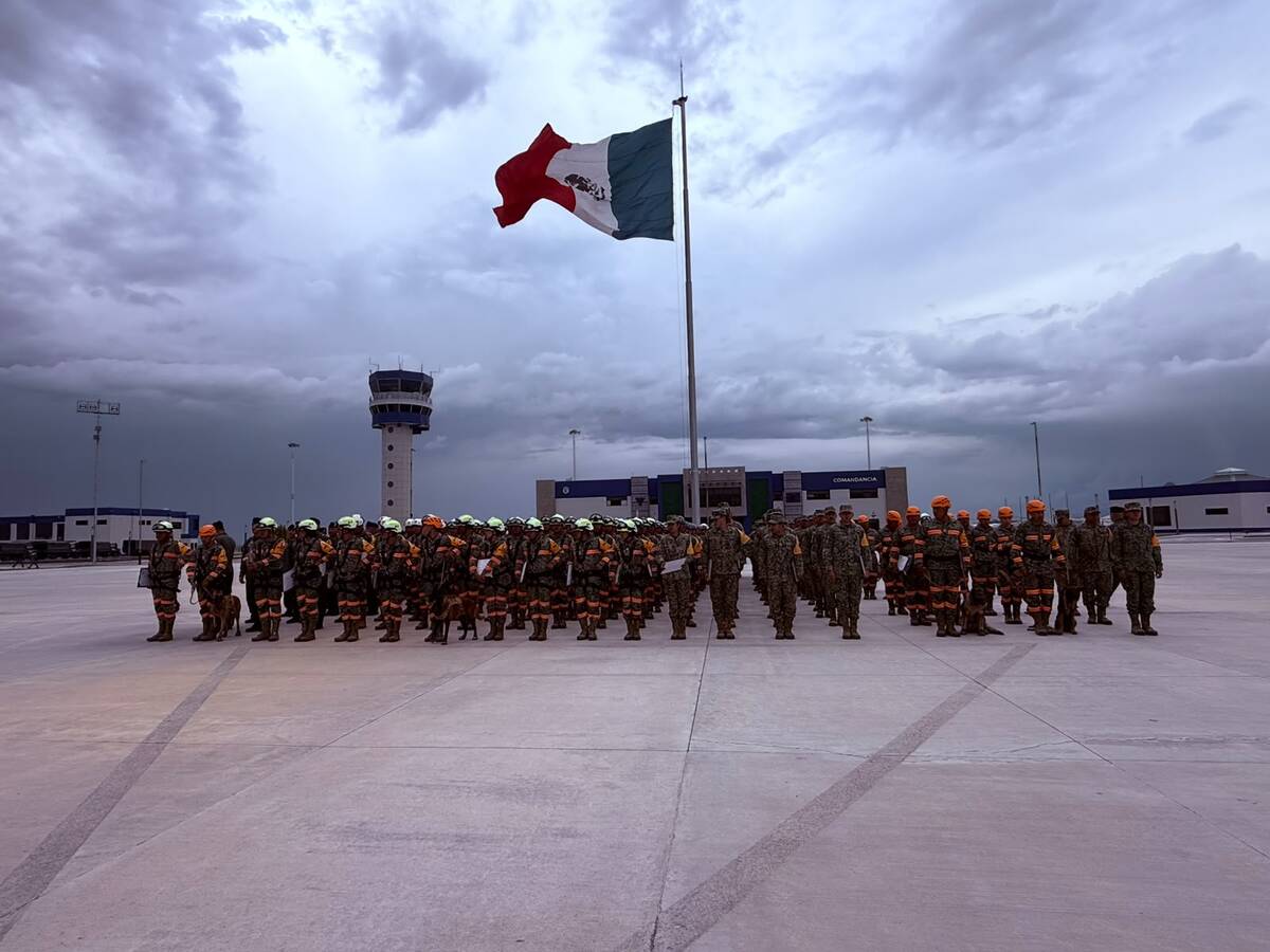 El contingente mexicano estuvo conformado por 264 militares y 18 binomios canófilos. | Foto: Especial