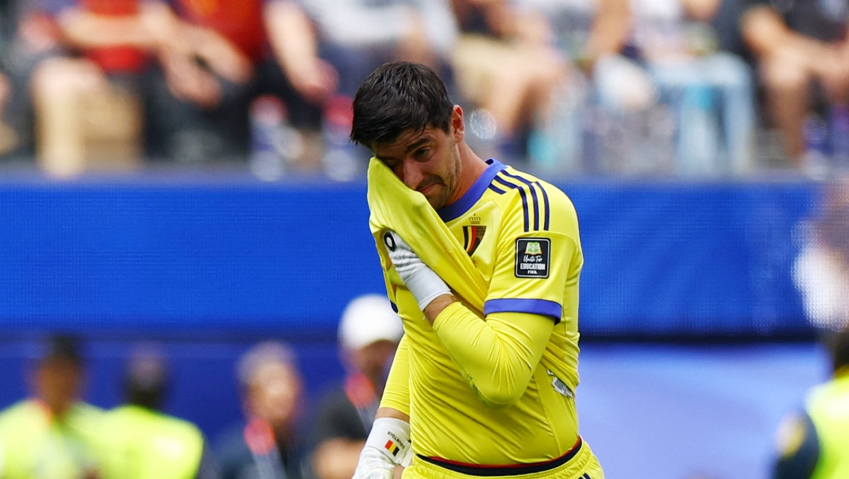 Courtois abandonó el partido del Mundial 2026 contra España entre lágrimas (Reuters)