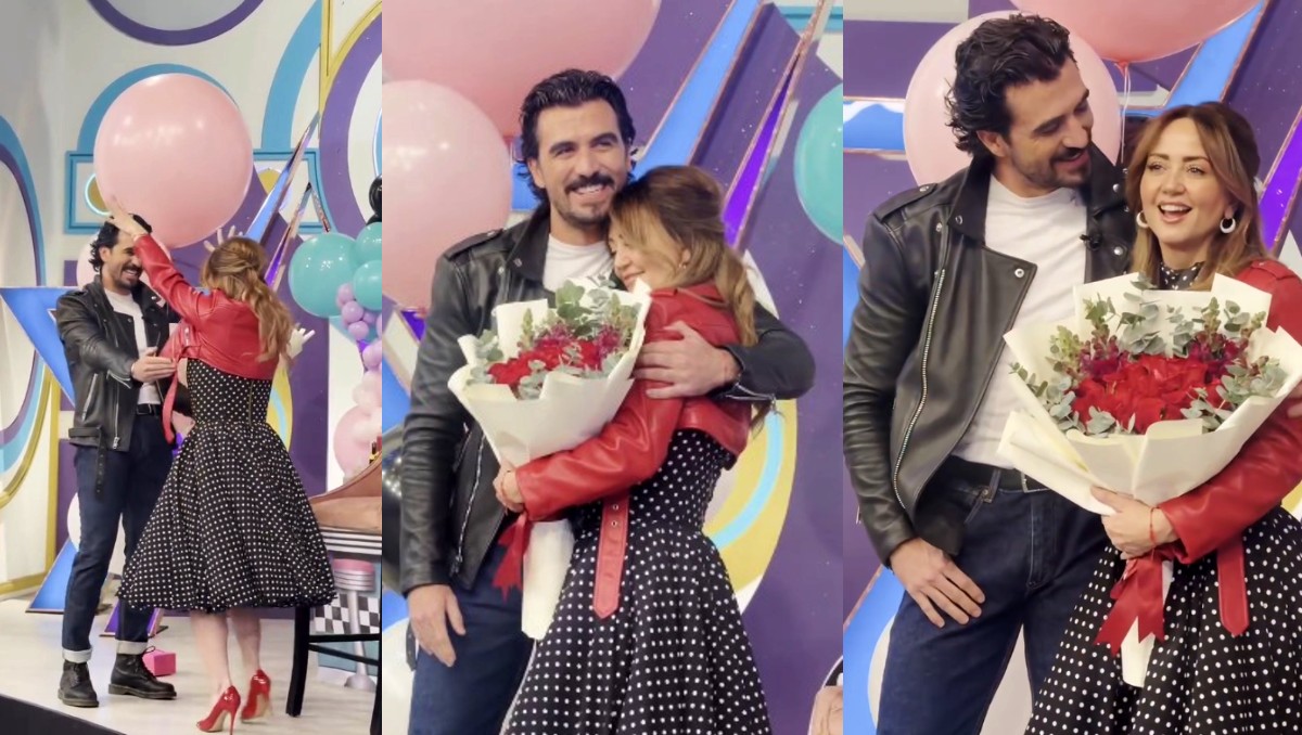 El novio de Andrea Legarreta visitó de sorpresa 'Hoy'. | FOTO: Programa Hoy