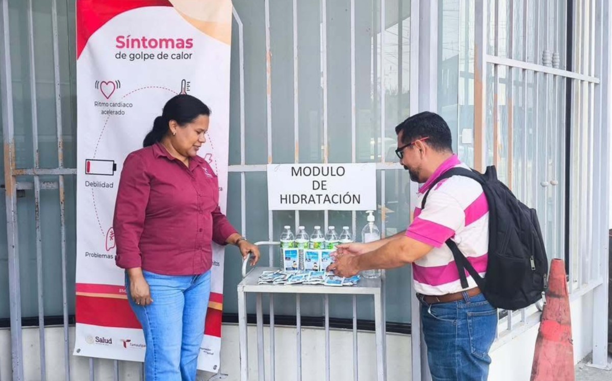 Piden a la población mantener constante la hidratación, pues falta la canícula. | Fb; Distrito de Salud para el Bienestar de Altamira