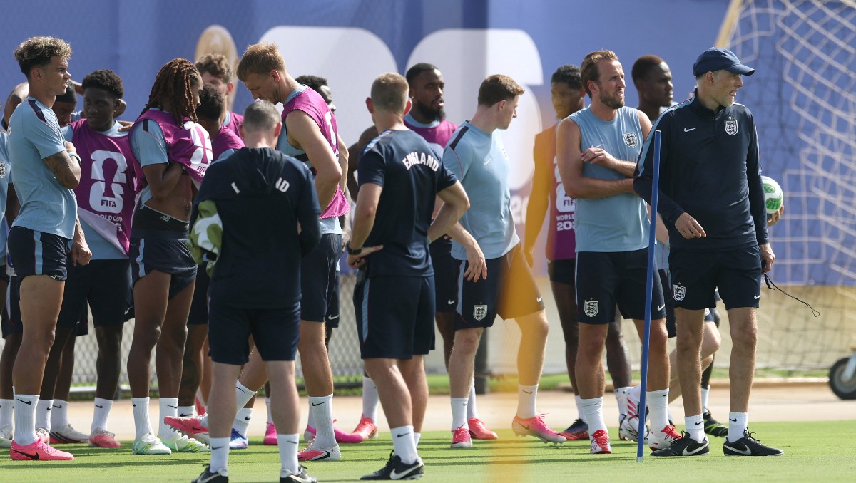 La Selección de Inglaterra entrenó este viernes en las instalaciones del Inter Miami (AFP)