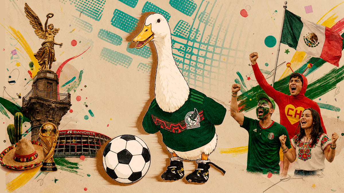 Sin ningún tipo de mercadotecnia o patrocinios, el Pato Merlín se convirtió en un símbolo no oficial del Mundial 2026 en México | Especial