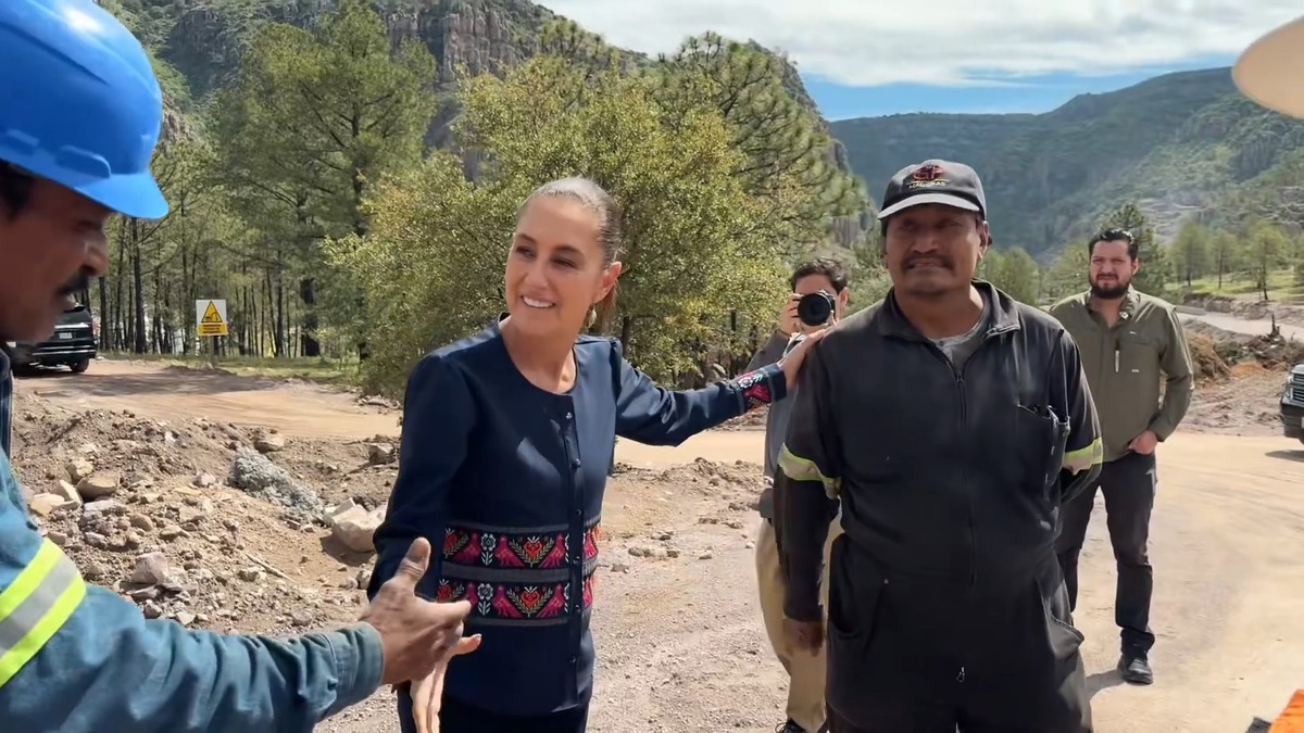 La Presidenta supervisó el avance de la presa El Tunal II en Durango. | Especial