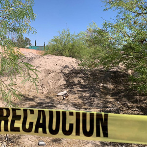 Fue localizado en una calle que desemboca hacia la antigua carretera a San Pedro, en la colonia Villa de Las Palmas.