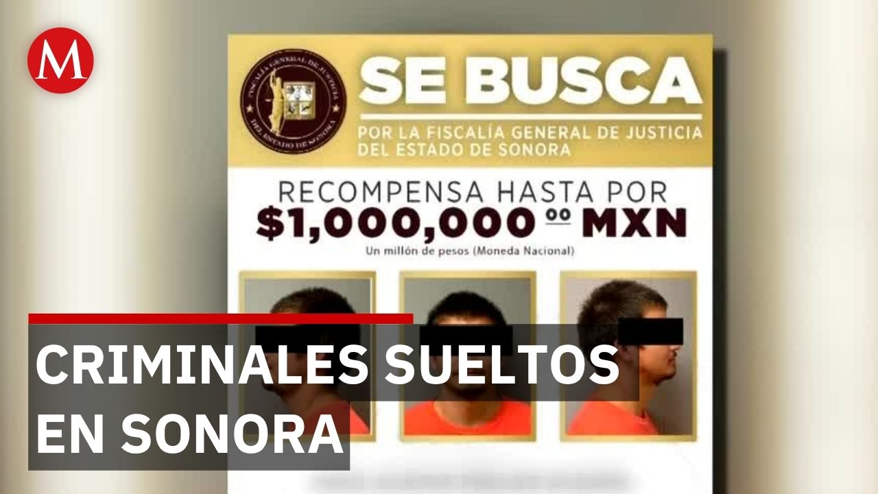 Fiscalía de Sonora busca a 3 criminales con recompensa de 1 millón de pesos