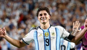 Julián Álvarez, jugador de la Selección de Argentina