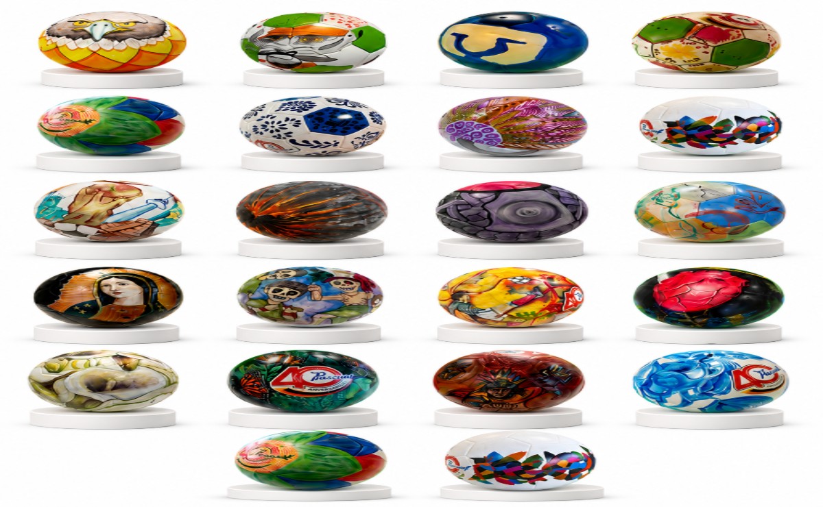 Los artistas intervienen balones que se subastan. Especial
