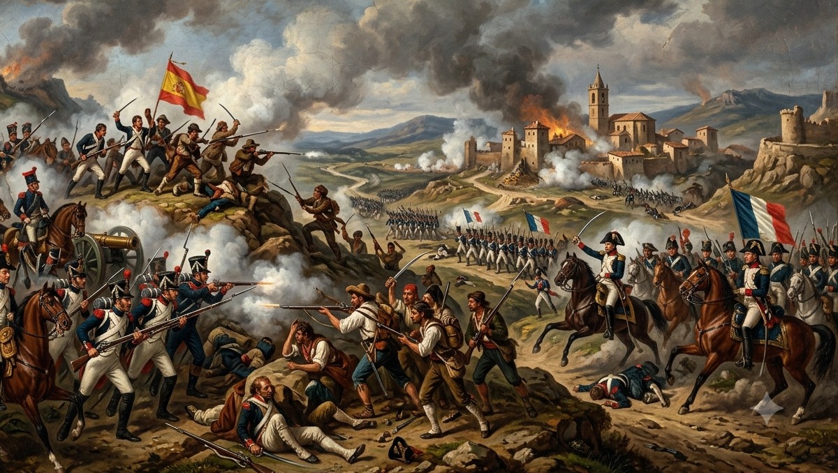 Imagen ilustrativa de la guerra que desató la ambición de Napoleón. | M2 IA