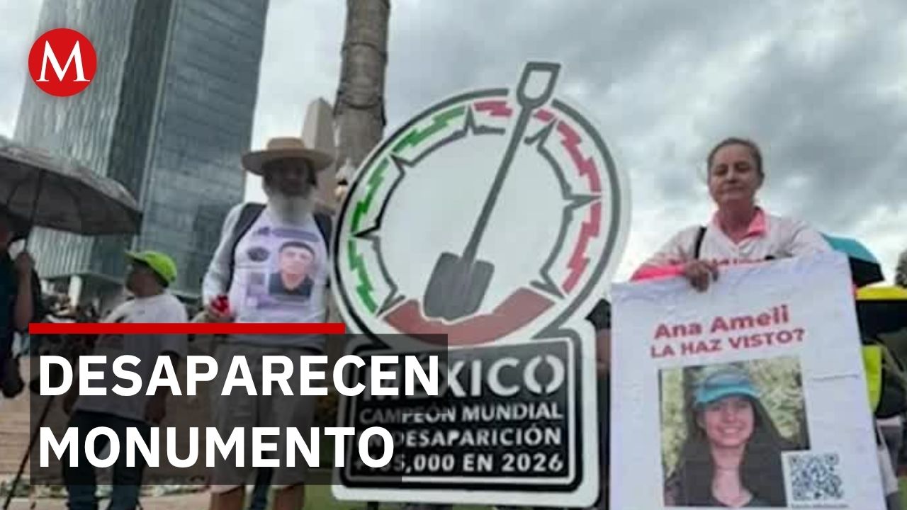 Retiraron monumento a 135 mil desaparecidos de madrugada; colectivos denuncian método de represión