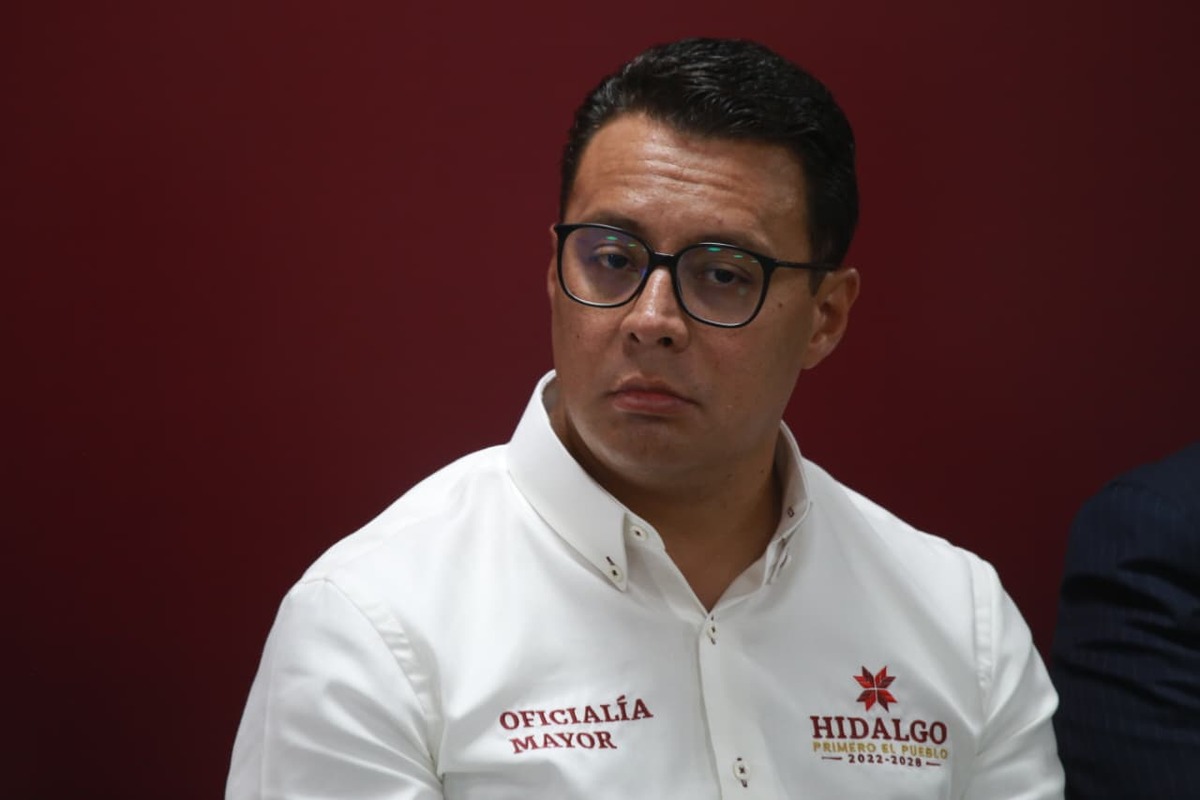 Titular de la Oficialía Mayor de Hidalgo, Edgar Orlando Ángeles Pérez. (Jorge Sánchez)