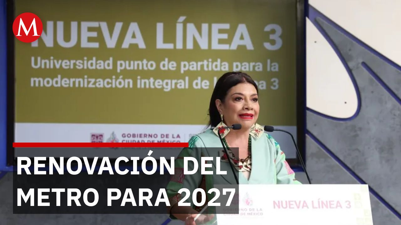 Clara Brugada anuncia intervención en línea 3 del metro sin cierres de estaciones hasta 2027
