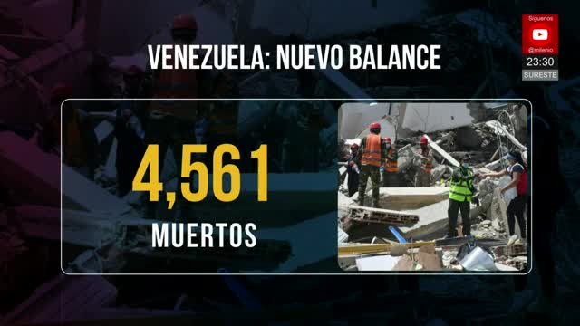 Doble terremoto en Venezuela deja 4 mil 500 muertos; México envía ayuda humanitaria