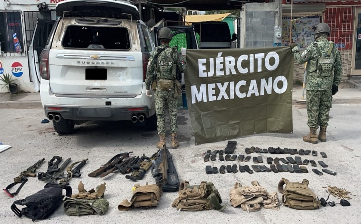 Ejercito asegura arsenal en Matamoros. | Sedena