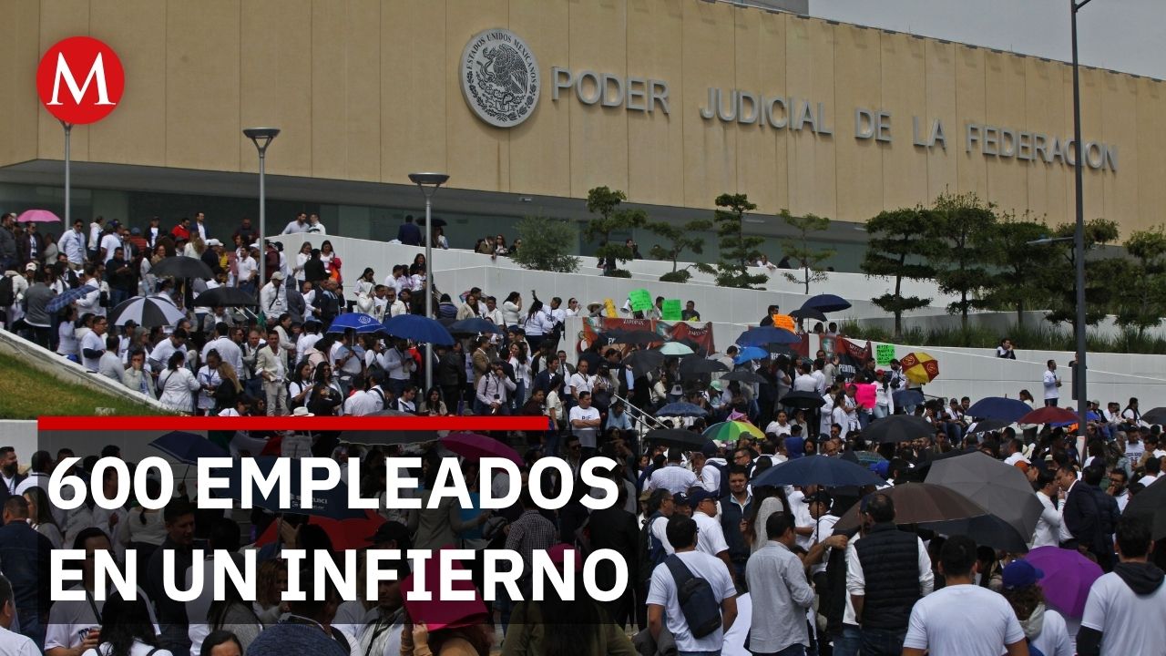 Empleados del Poder Judicial protestan por temperaturas extremas y falta de aire acondicionado