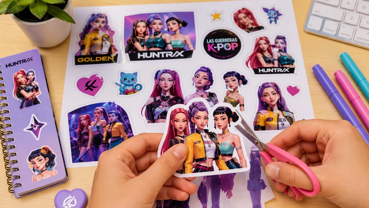 Cómo hacer stickers de Las Guerreras KPop gratis para imprimir en casa | IA DISCOVER
