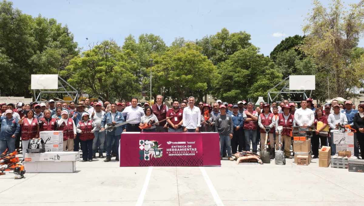 Ayuntamiento entrega máquinas para mantenimiento de parques y jardines | Cortesía: Ayuntamiento de Puebla
