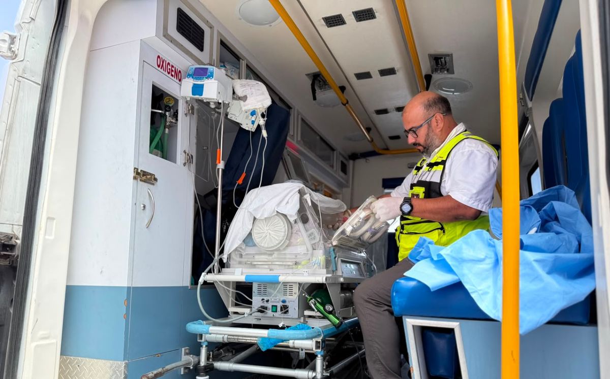 Bebé es llevado a hospital de Reynosa. | Cortesía